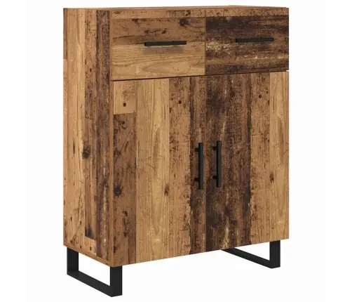 Aukštas Spintelė 2 Pcs Senovinis Medis 69,5 X 34 X 180 Cm