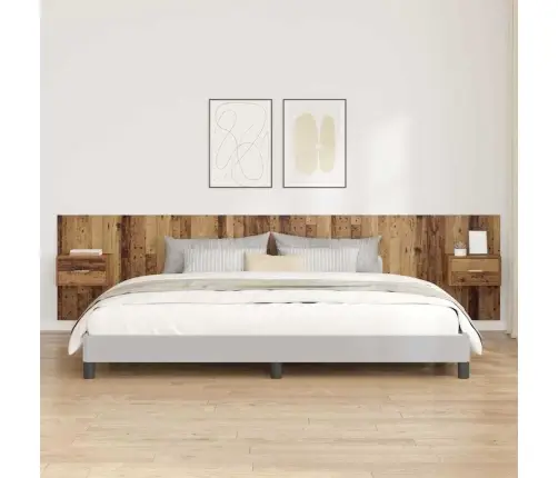 Galvos Aukštas Su Spinta 3 Pcs Senovinis Medis Apdirbta Mediena