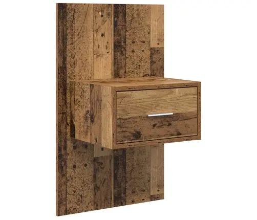 Galvos Aukštas Su Spinta 3 Pcs Senovinis Medis Apdirbta Mediena