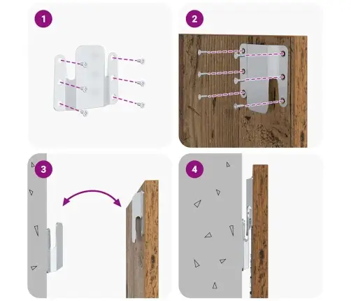 Galvos Aukštas Su Spinta 3 Pcs Senovinis Medis Apdirbta Mediena