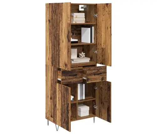 Kõrgushein Sahtliga 2 Pcs Vana Puit Inseneripuit Ja Klaas