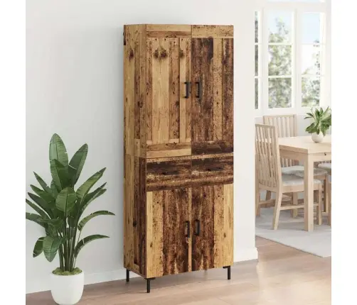 Augstais Skapītis Ar Atvilktni Vecs Koks 69,5 X 34 X 180 Cm Vidaxl