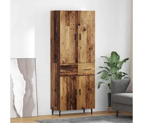 Aukštas Spintelė Su Stalčių 2 Pcs Senovinis Medis