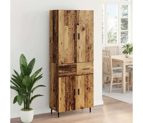 Aukštas Spintelė Su Stalčių 2 Pcs Senovinis Medis