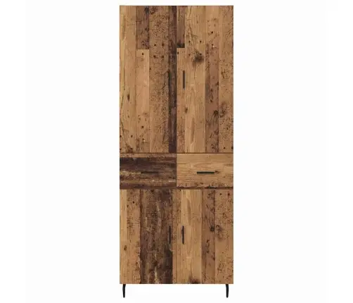 Aukštas Spintelė Su Stalčių 2 Pcs Senovinis Medis