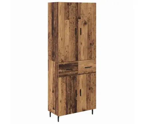 Aukštas Spintelė Su Stalčių 2 Pcs Senovinis Medis