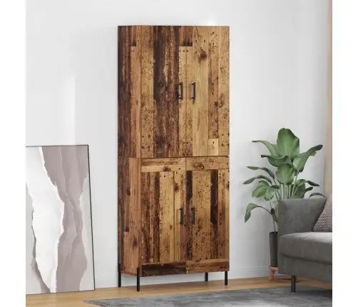 Augstais Skapītis Vecs Koks 69,5 X 34 X 180 Cm Vidaxl