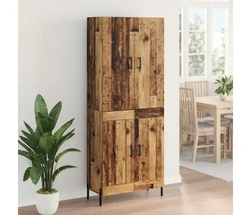 Augstais Skapītis Vecs Koks 69,5 X 34 X 180 Cm Vidaxl