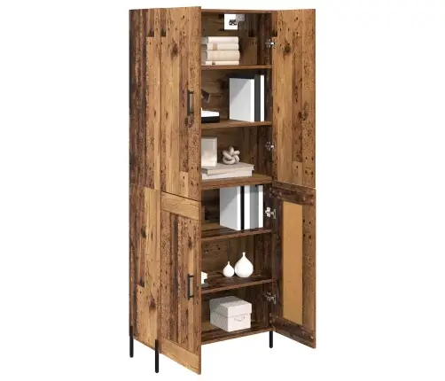 Augstais Skapītis Vecs Koks 69,5 X 34 X 180 Cm Vidaxl