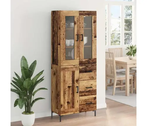 Augstais Skapītis 2 Pcs Vecs Koks 69,5 X 34 X 180 Cm Vidaxl