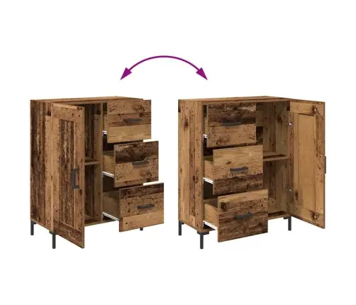 Augstais Skapītis 2 Pcs Vecs Koks 69,5 X 34 X 180 Cm Vidaxl