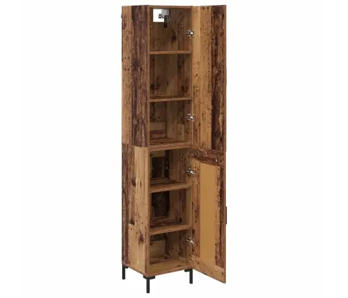 Augstais Skapītis Vecs Koks 69,5 X 34 X 180 Cm Vidaxl