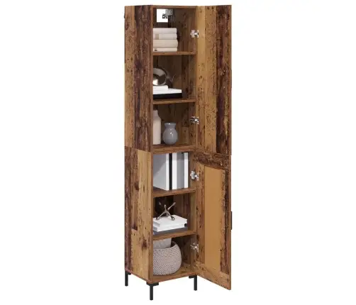 Augstais Skapītis Vecs Koks 69,5 X 34 X 180 Cm Vidaxl