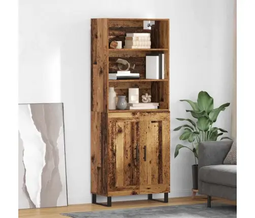 Augstais Skapītis Vecs Koks 69,5 X 34 X 180 Cm Vidaxl