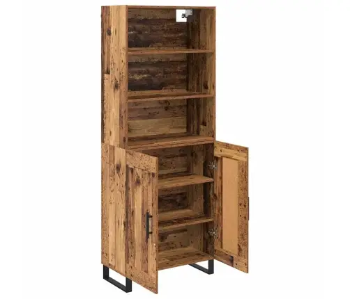 Augstais Skapītis Vecs Koks 69,5 X 34 X 180 Cm Vidaxl