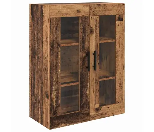 Augstais Skapītis 2 Pcs Vecs Koks Koka Un Stikla Materiāls Vidaxl