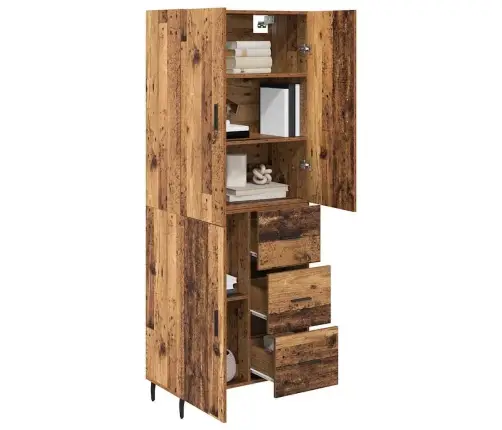 Kõrgushein Sahtliga 2 Pcs Vana Puit Kunstlik Puit Ja Klaas