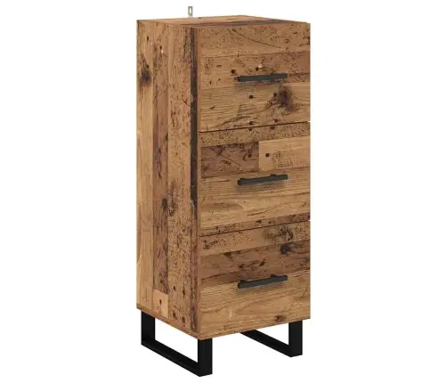 Augstais Skapītis Ar Atvilktni Vecs Koks 69,5 X 34 X 180 Cm Vidaxl