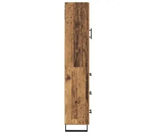 Augstais Skapītis Ar Atvilktni Vecs Koks 69,5 X 34 X 180 Cm Vidaxl