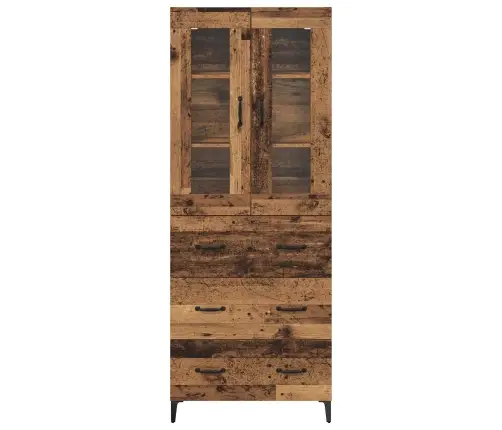 Augstais Skapītis Ar Atvilktni Vecs Koks 69,5 X 34 X 180 Cm Vidaxl