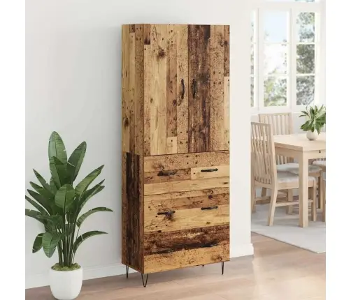 Aukštas Spintelė Su Stalčių 2 Pcs Senas Medis