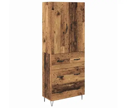 Aukštas Spintelė Su Stalčių 2 Pcs Senas Medis