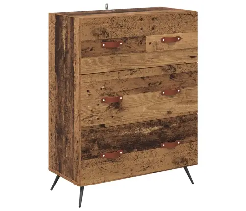 Augstais Skapītis Ar Atvilktni Vecs Koks 69,5 X 34 X 180 Cm Vidaxl