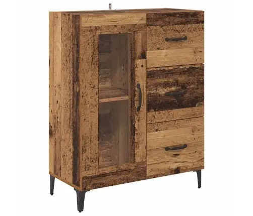 Augstais Skapītis Vecs Koks 69,5 X 34 X 180 Cm Inženierijas Koks