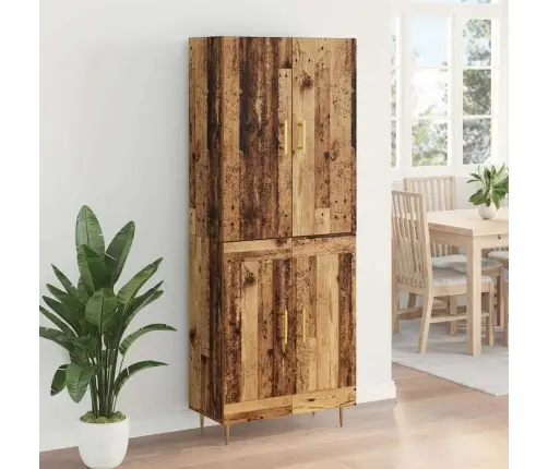 Augstais Skapītis Vecs Koks 69,5 X 34 X 180 Cm Vidaxl