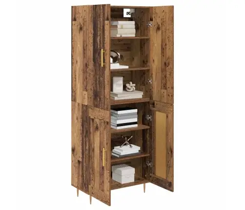 Augstais Skapītis Vecs Koks 69,5 X 34 X 180 Cm Vidaxl