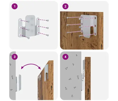 Galvos Aukštas Su Spinta 3 Pcs Senovinis Medis Apdirbta Mediena