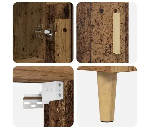 Augstais Skapītis Vecs Koks 69,5 X 32,5 X 180 Cm Vidaxl