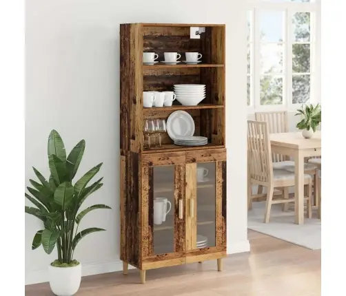 Augstais Skapītis Vecs Koks 69,5 X 32,5 X 180 Cm Vidaxl