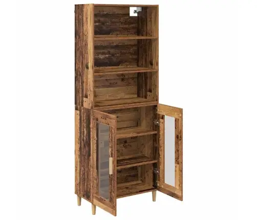 Augstais Skapītis Vecs Koks 69,5 X 32,5 X 180 Cm Vidaxl