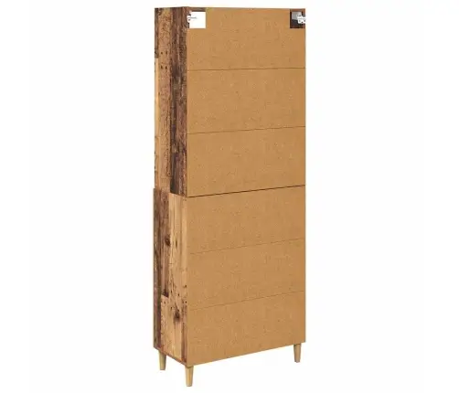 Augstais Skapītis Vecs Koks 69,5 X 32,5 X 180 Cm Vidaxl