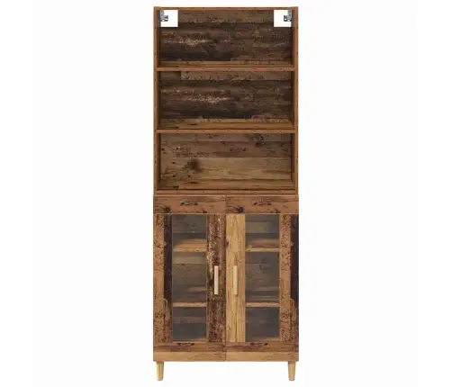 Augstais Skapītis Vecs Koks 69,5 X 32,5 X 180 Cm Vidaxl