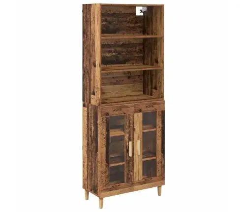 Augstais Skapītis Vecs Koks 69,5 X 32,5 X 180 Cm Vidaxl