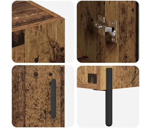 Augstais Skapītis Vecs Koks 69,5 X 34 X 180 Cm Vidaxl