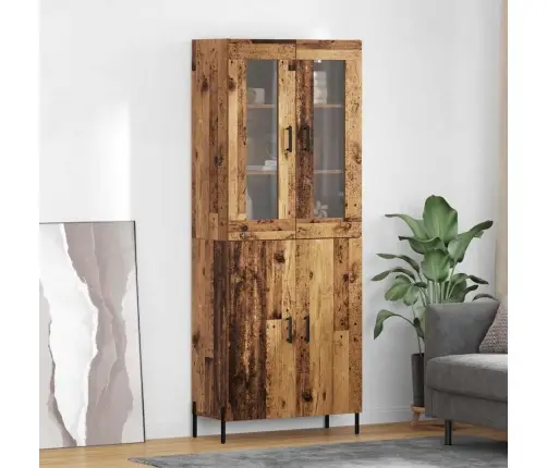 Augstais Skapītis Vecs Koks 69,5 X 34 X 180 Cm Vidaxl