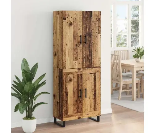 Aukštas Spintelė 2 Pcs Senovinis Medis