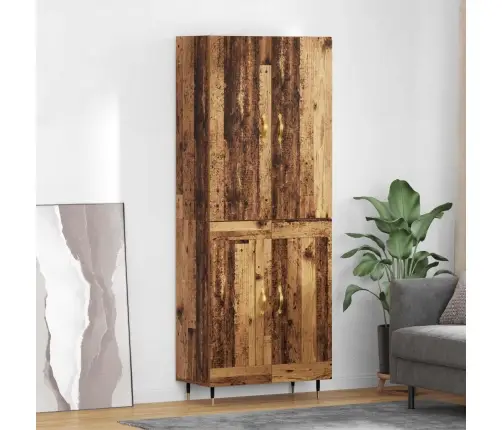 Augstais Skapītis Vecs Koks 69,5 X 34 X 180 Cm Vidaxl