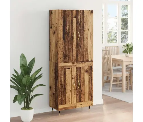 Augstais Skapītis Vecs Koks 69,5 X 34 X 180 Cm Vidaxl