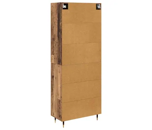 Augstais Skapītis Vecs Koks 69,5 X 34 X 180 Cm Vidaxl