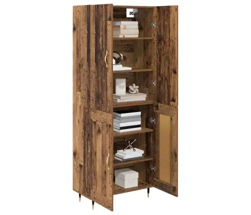 Augstais Skapītis Vecs Koks 69,5 X 34 X 180 Cm Vidaxl