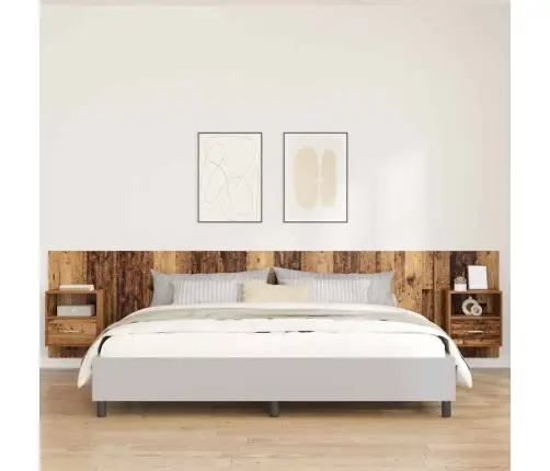 Gultas Galva Ar Skapīšu 3 Pcs Vecs Koks Inženierijas Koks Vidaxl