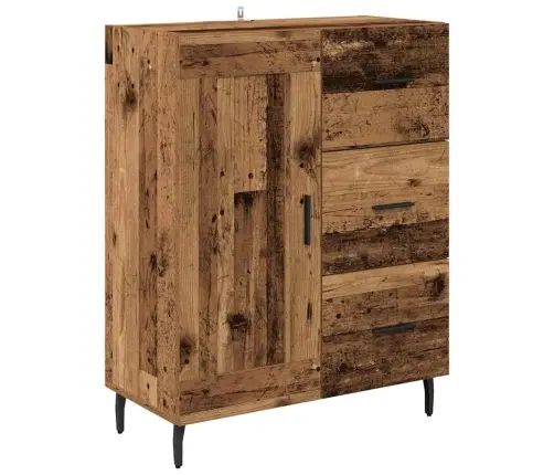 Augstais Skapītis 2 Pcs Vecs Koks Koka Un Stikla Materiāls Vidaxl