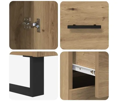 Aukštas Spintelė Amatininkų Ąžuolas 69,5 X 34 X 180 Cm