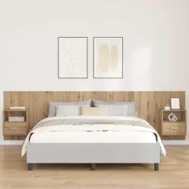 Gultas Galva Ar Skapīšu 3 Pcs Artisānā Ozols Inženierijas Koks Vidaxl