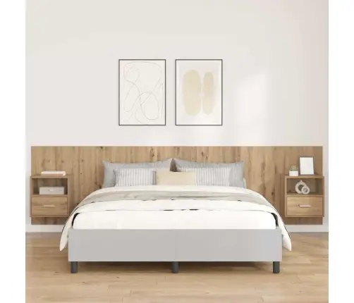 Gultas Galva Ar Skapīšu 3 Pcs Artisānā Ozols Inženierijas Koks Vidaxl