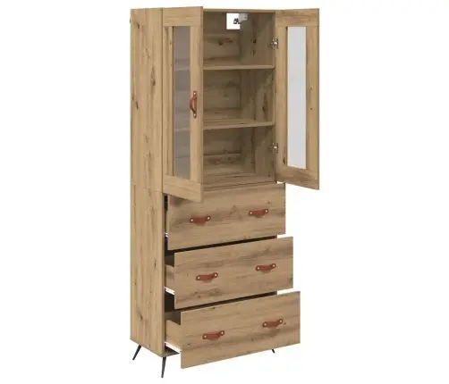 Didelė Spintelė 2 Pcs Amatininkų Ąžuolas Apdirbta Mediena